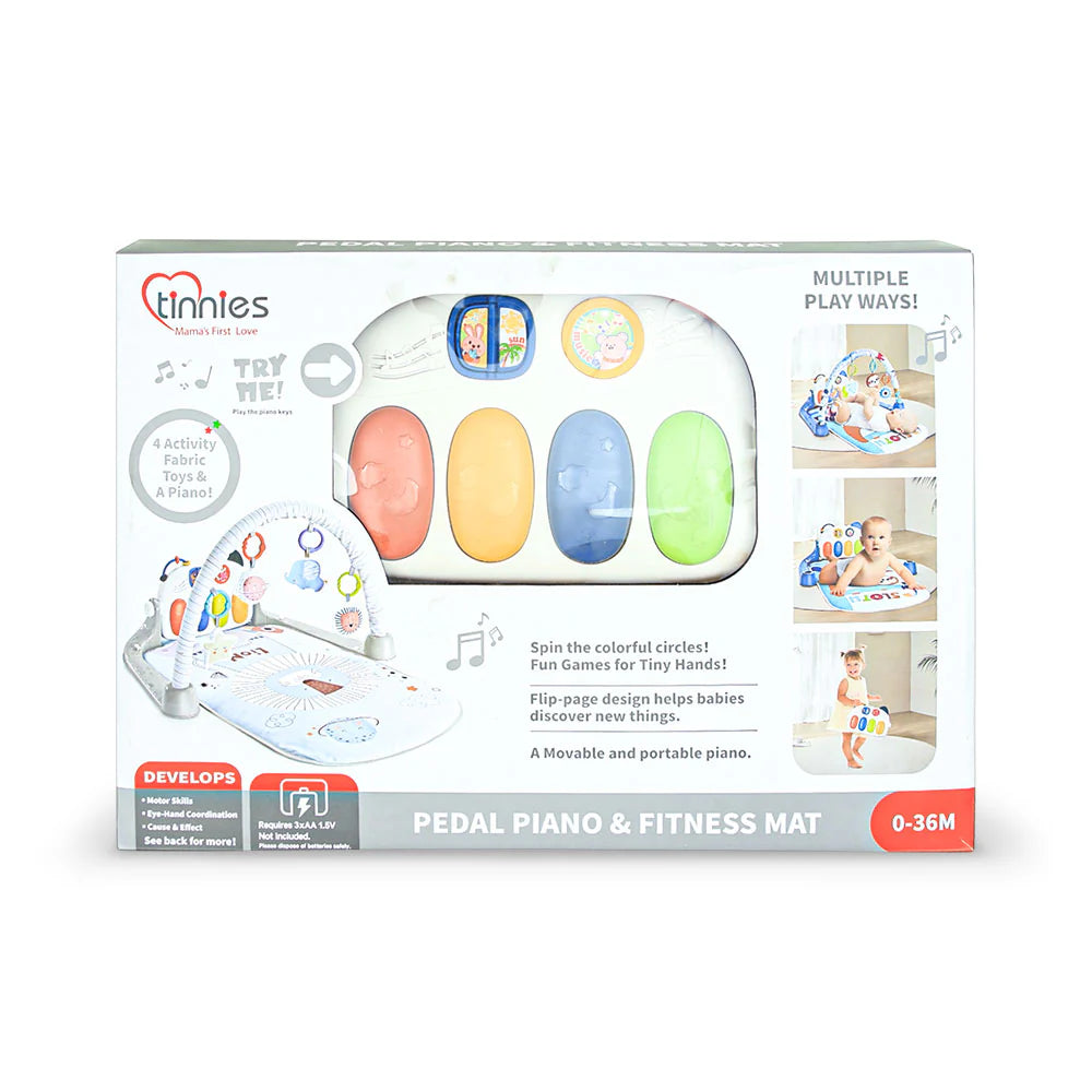 Baby Play Mat Piano Gym – Blue (0–36 Months)