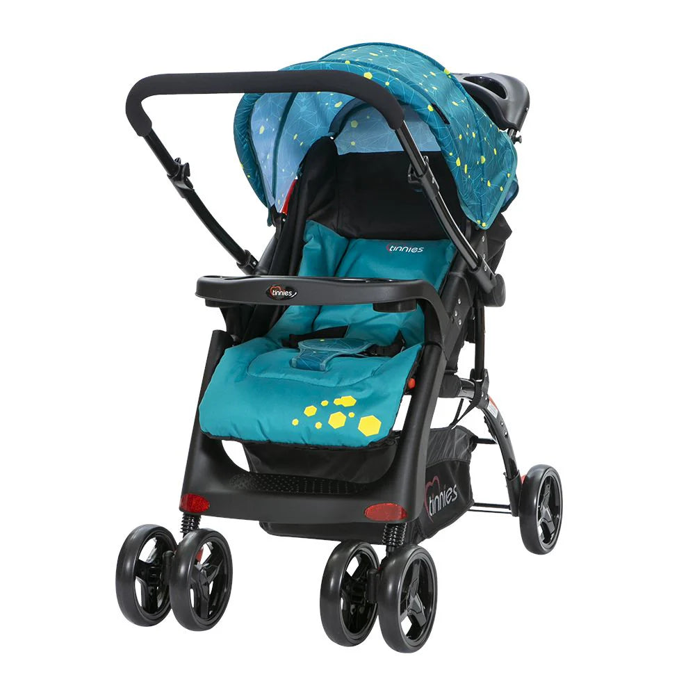 Baby Stroller Acid Blue – 3-Level Seat Adjustment & Cup Holders