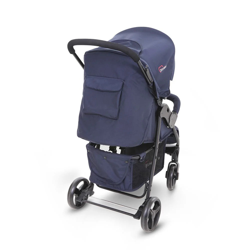 Baby Stroller Blue – 4-Level Seat Adjustment & 5-Point Harness