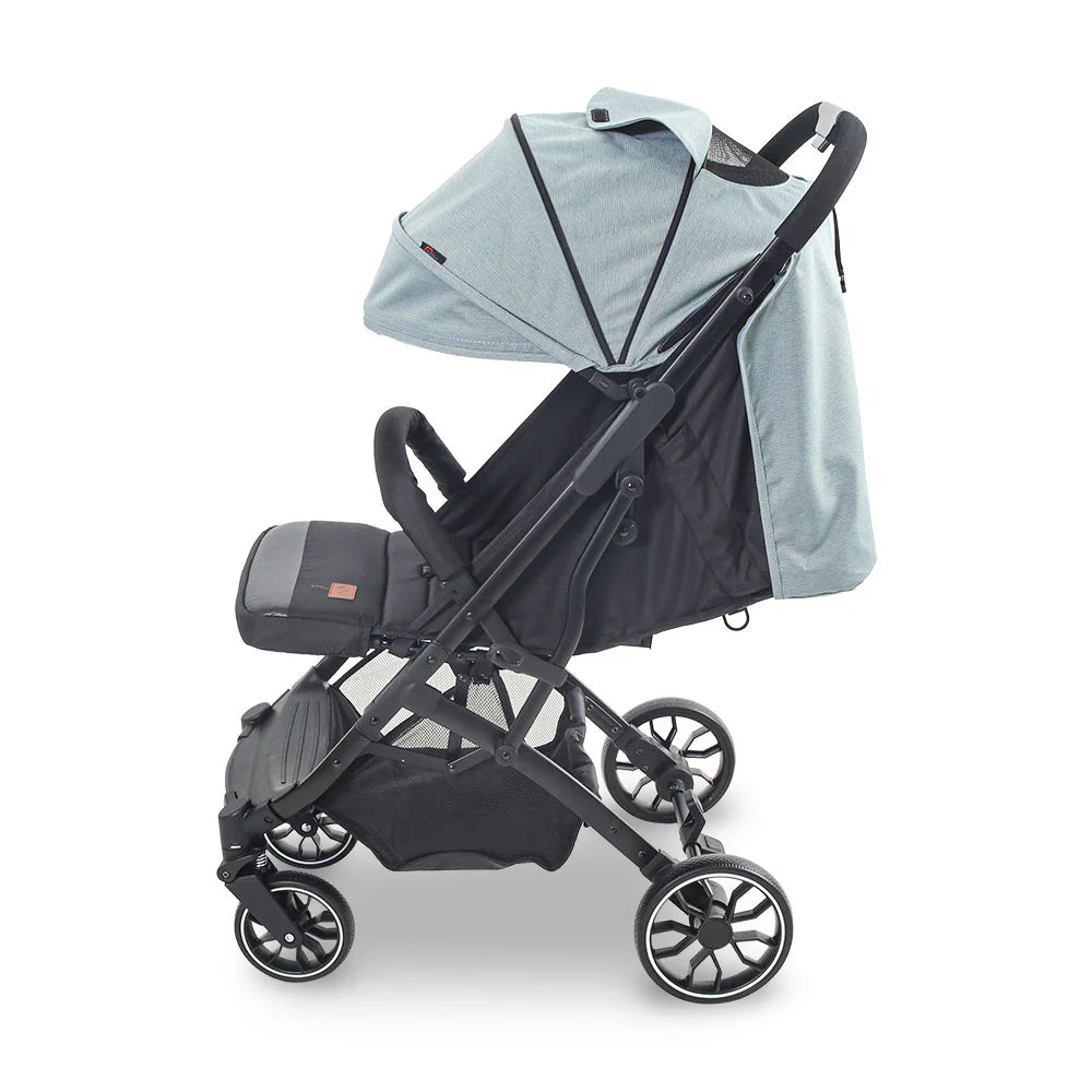 Baby Stroller Green – Compact Fold & Revolving Wheels