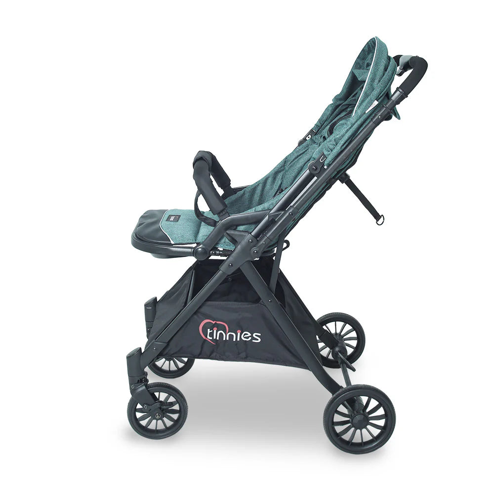 Baby Stroller Green – Foldable with Reversible Handle