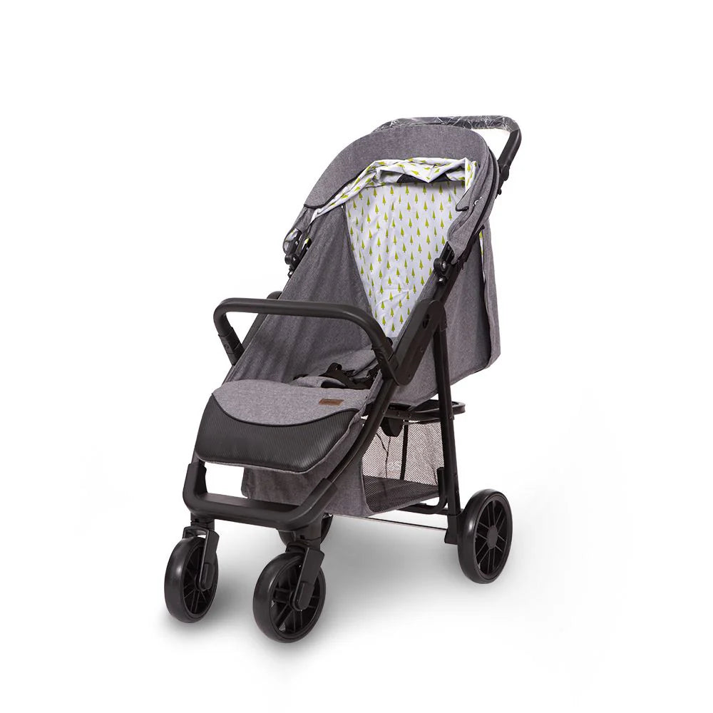 Baby Stroller Grey Premium – Height Adjustable Handle