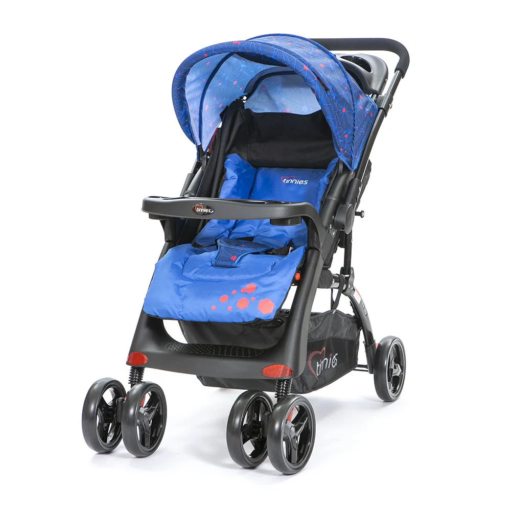 Baby Stroller Royal Blue – 3-Level Seat Adjustment & Cup Holders