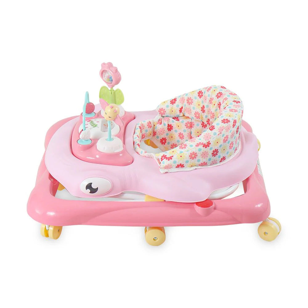 Baby Walker Pink – Padded Seat & Toy Tray