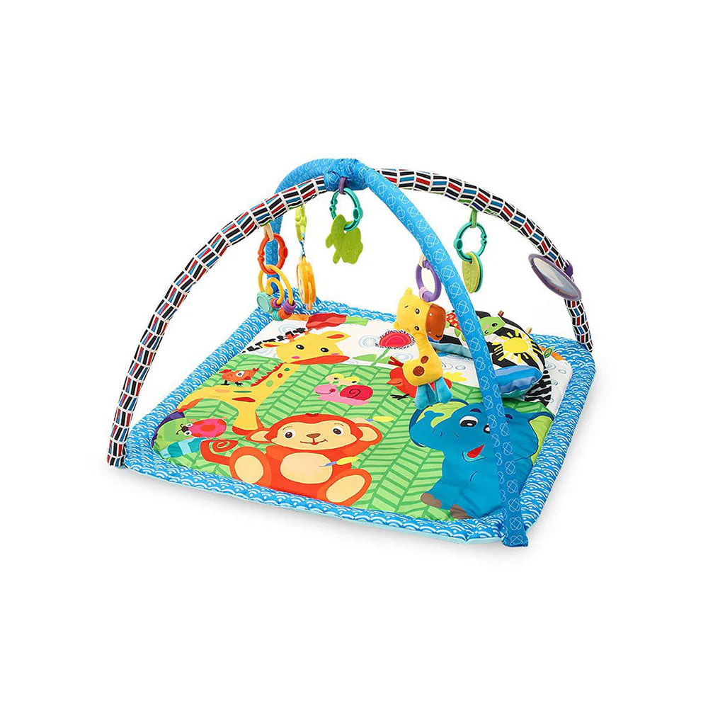 Green Baby Play Mat – Linkable Toys (0–12 Months)