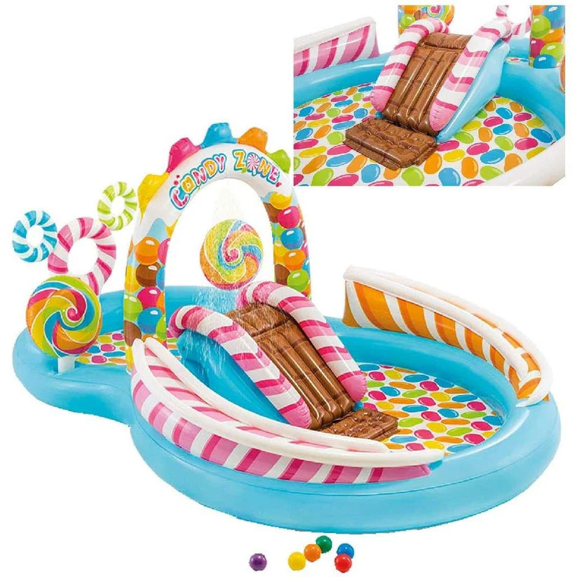 INTEX Inflatable 116X75X51 Candy Zone Pool – 9 Foot 8 Inch × 6 Foot 3 Inch × 4 Foot 3 Inch