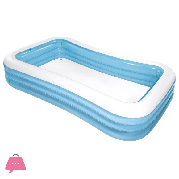 INTEX Inflatable 120X72X22 Rectangular Pool – 10 Foot × 6 Foot × 1 Foot 10 Inch