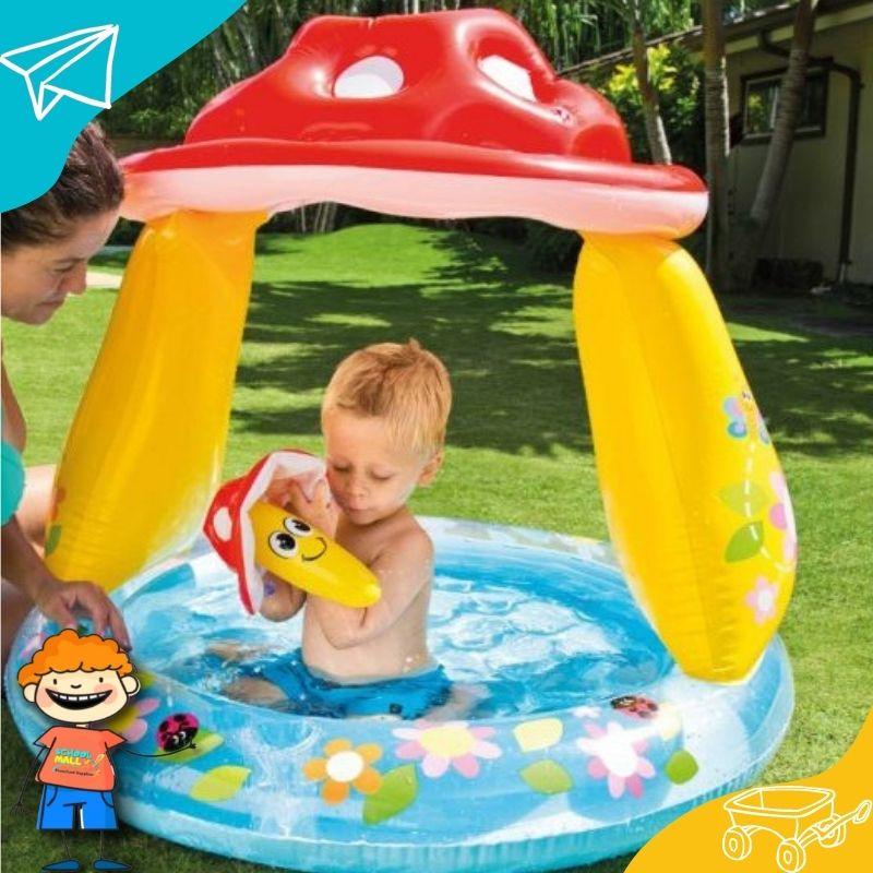 INTEX Inflatable 40X35 Mushroom Baby Pool – 3 Foot 4 Inch Wide × 2 Foot 11 Inch Deep