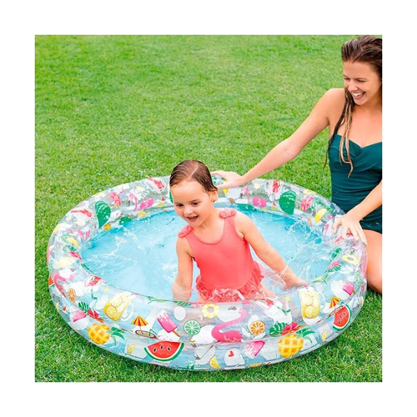 INTEX Inflatable 48X10 Fruity Pool in Bag – 4 Foot Wide × 10 Inch Deep