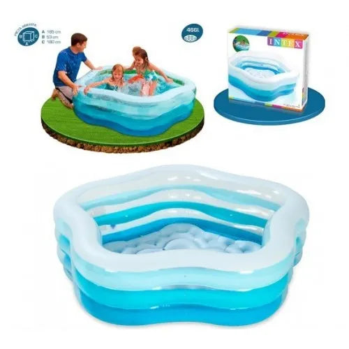INTEX Inflatable 73X71X21 Summer Color Pool – 6 Foot 1 Inch × 5 Foot 11 Inch × 1 Foot 9 Inch