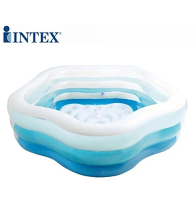 INTEX Inflatable 73X71X21 Summer Color Pool – 6 Foot 1 Inch × 5 Foot 11 Inch × 1 Foot 9 Inch
