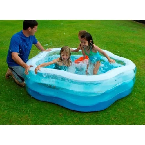 INTEX Inflatable 73X71X21 Summer Color Pool – 6 Foot 1 Inch × 5 Foot 11 Inch × 1 Foot 9 Inch