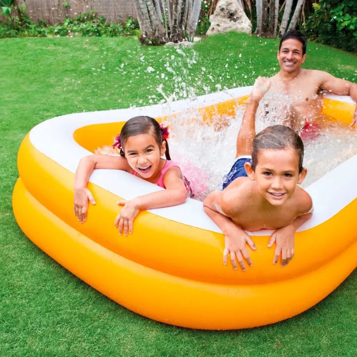 INTEX Inflatable 90X60X19 Mandarin Pool – 7 Foot 6 Inch × 5 Foot × 1 Foot 7 Inch