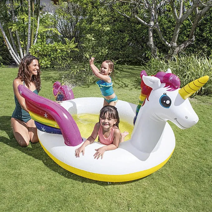 INTEX Inflatable Unicorn Pool – 3 Foot 9 Inch Wide × 2 Foot 11 Inch Deep