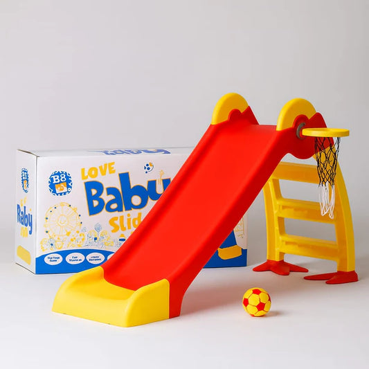 3-Step Baby Slide with Basketball Hoop