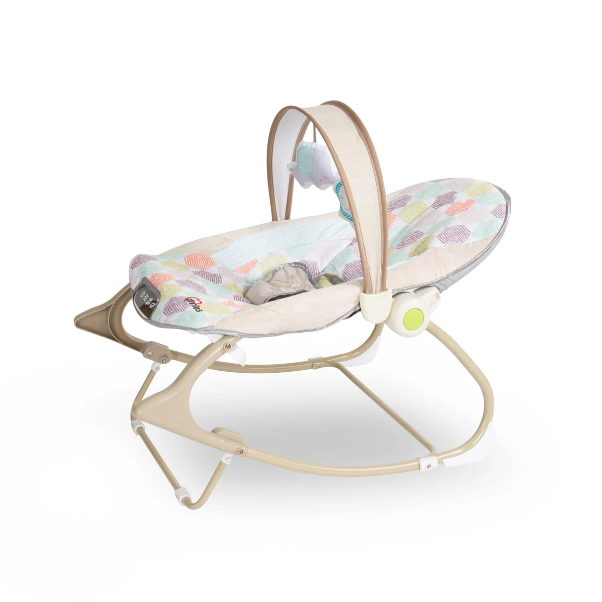 Baby Rocker with Safety Belt – Toy Bar & Music