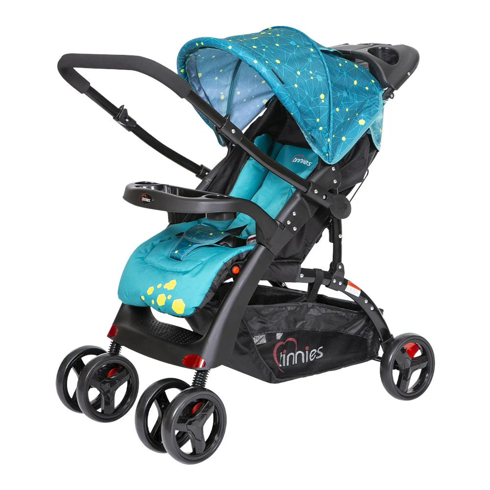 Baby Stroller Acid Blue – 3-Level Seat Adjustment & Cup Holders