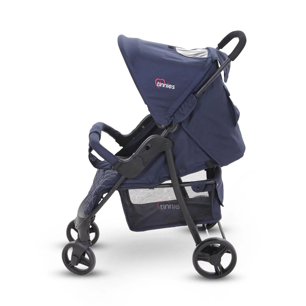 Baby Stroller Blue – 4-Level Seat Adjustment & 5-Point Harness