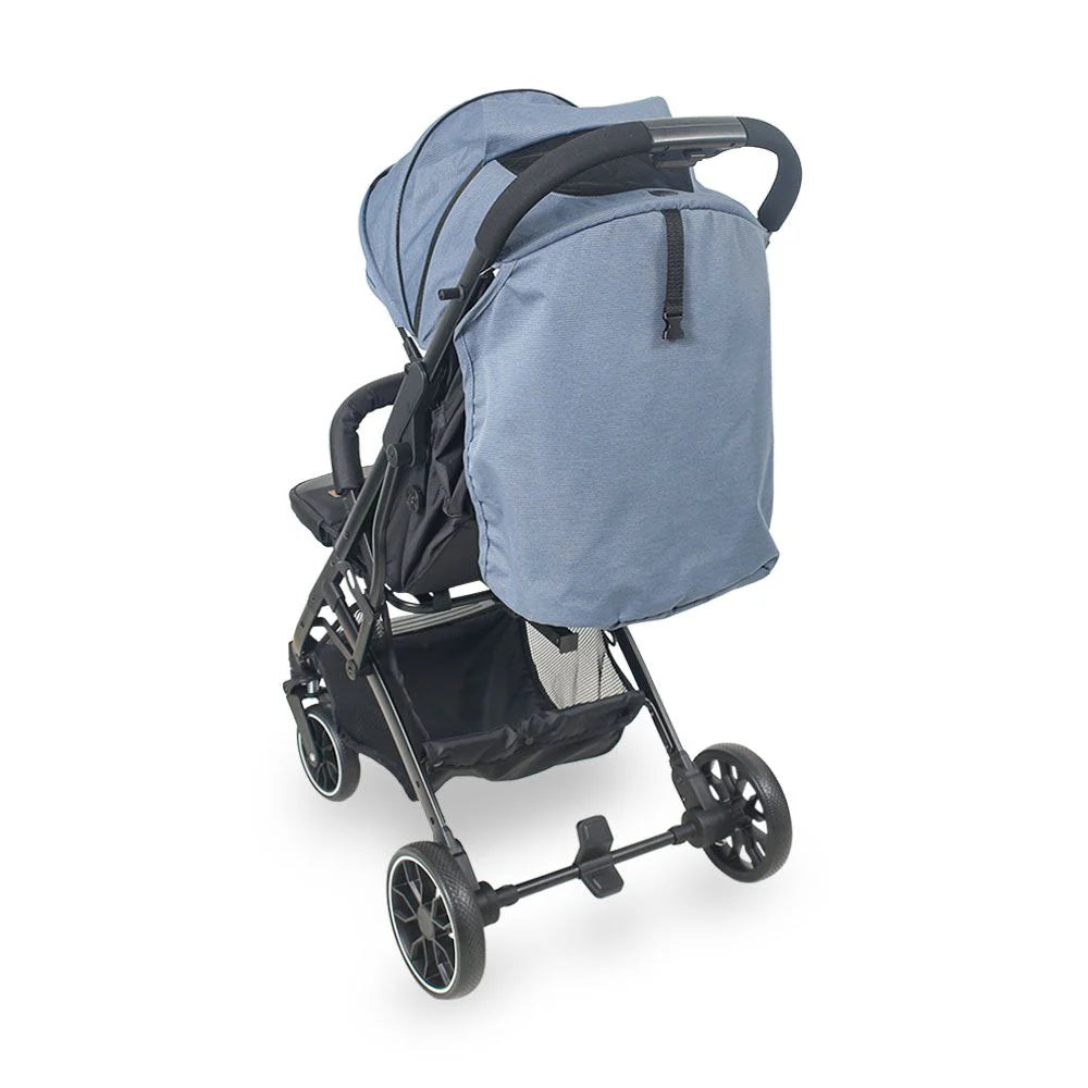 Baby Stroller Blue – Compact Fold & Revolving Wheels