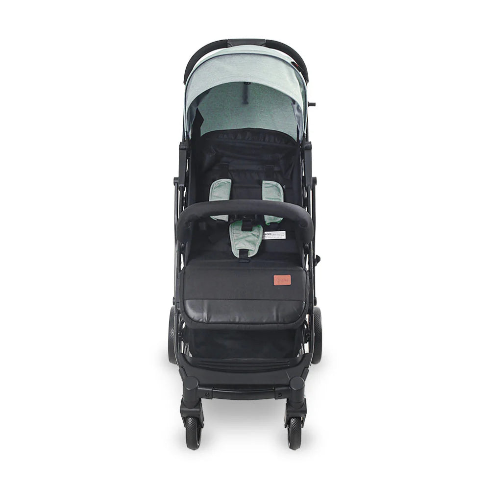 Baby Stroller Green – Compact Fold & Revolving Wheels