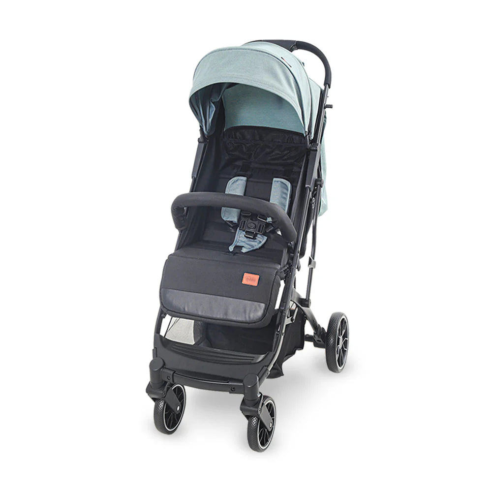 Baby Stroller Green – Compact Fold & Revolving Wheels