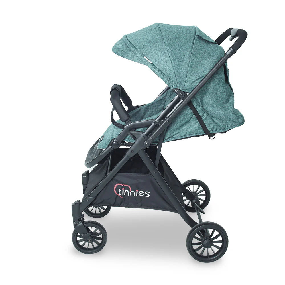Baby Stroller Green – Foldable with Reversible Handle