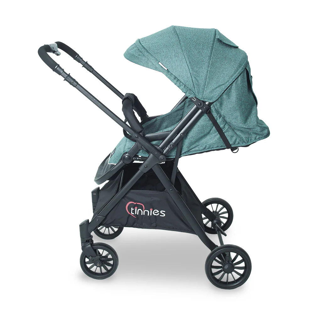 Baby Stroller Green – Foldable with Reversible Handle