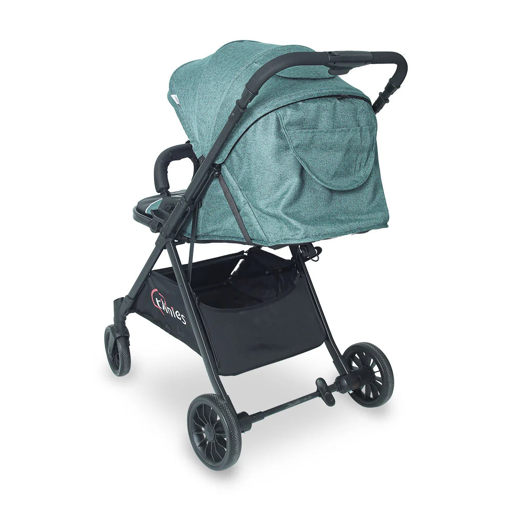 Baby Stroller Green – Foldable with Reversible Handle