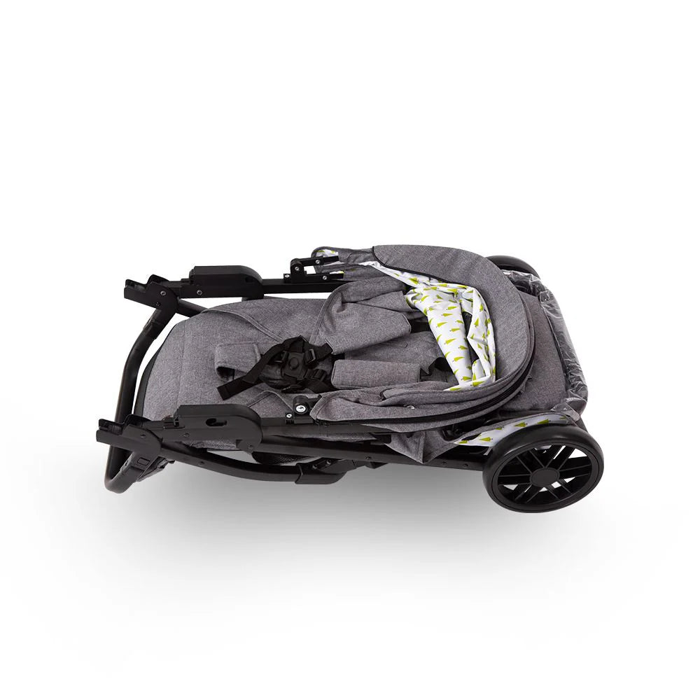 Baby Stroller Grey Premium – Height Adjustable Handle