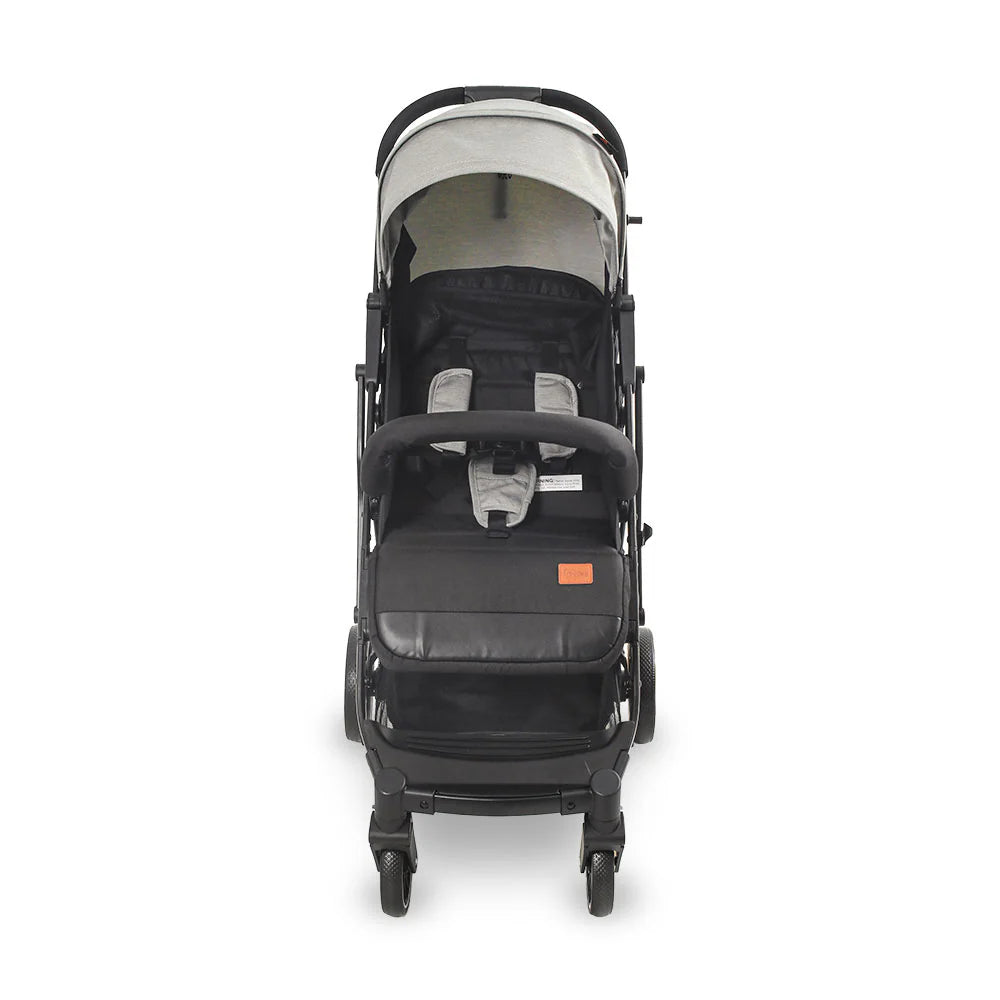 Baby Stroller Grey – Compact Fold & Revolving Wheels