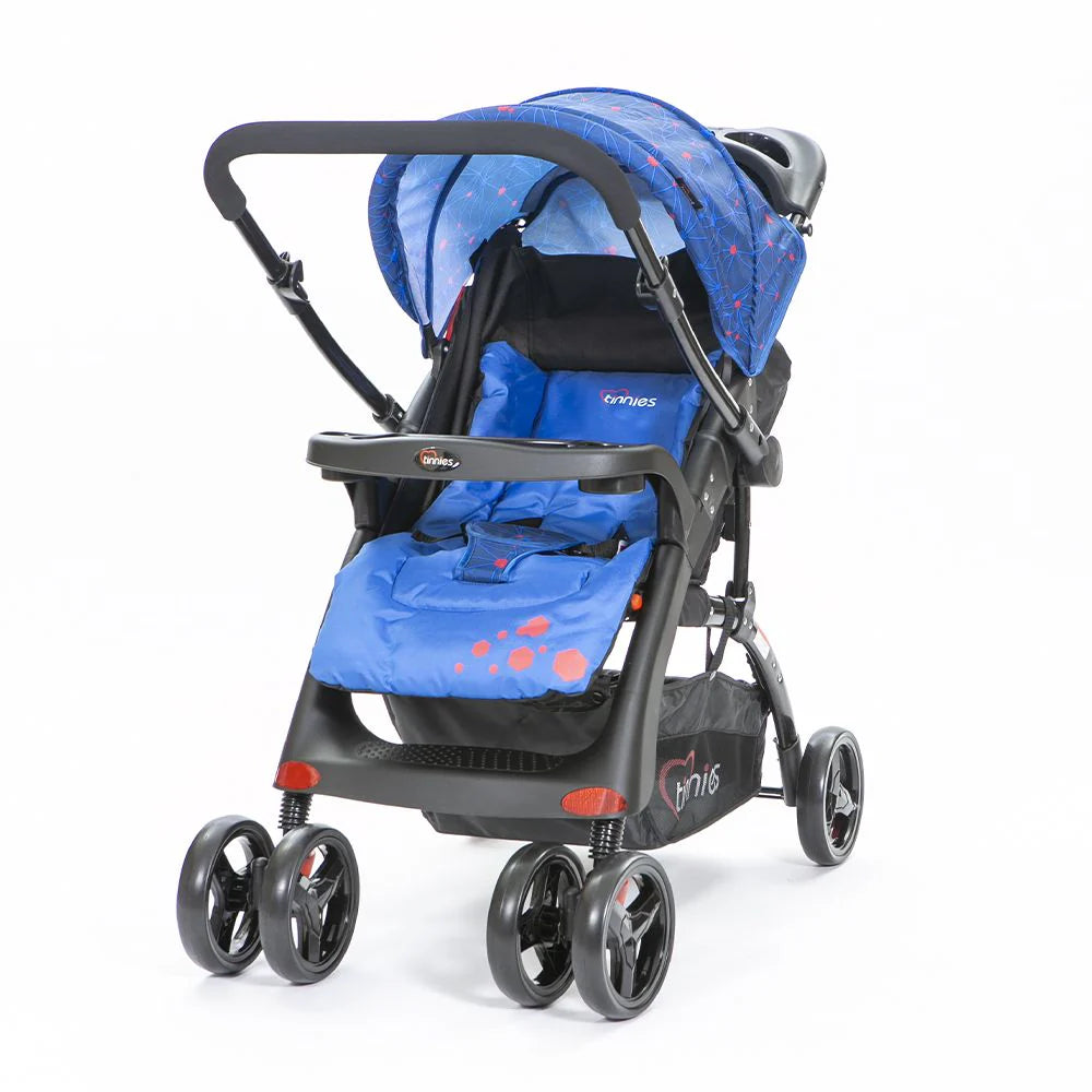 Baby Stroller Royal Blue – 3-Level Seat Adjustment & Cup Holders