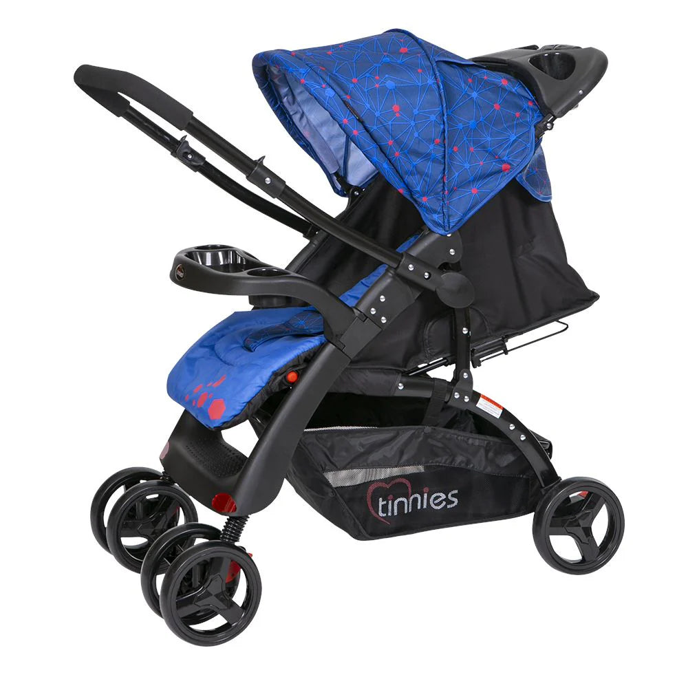 Baby Stroller Royal Blue – 3-Level Seat Adjustment & Cup Holders