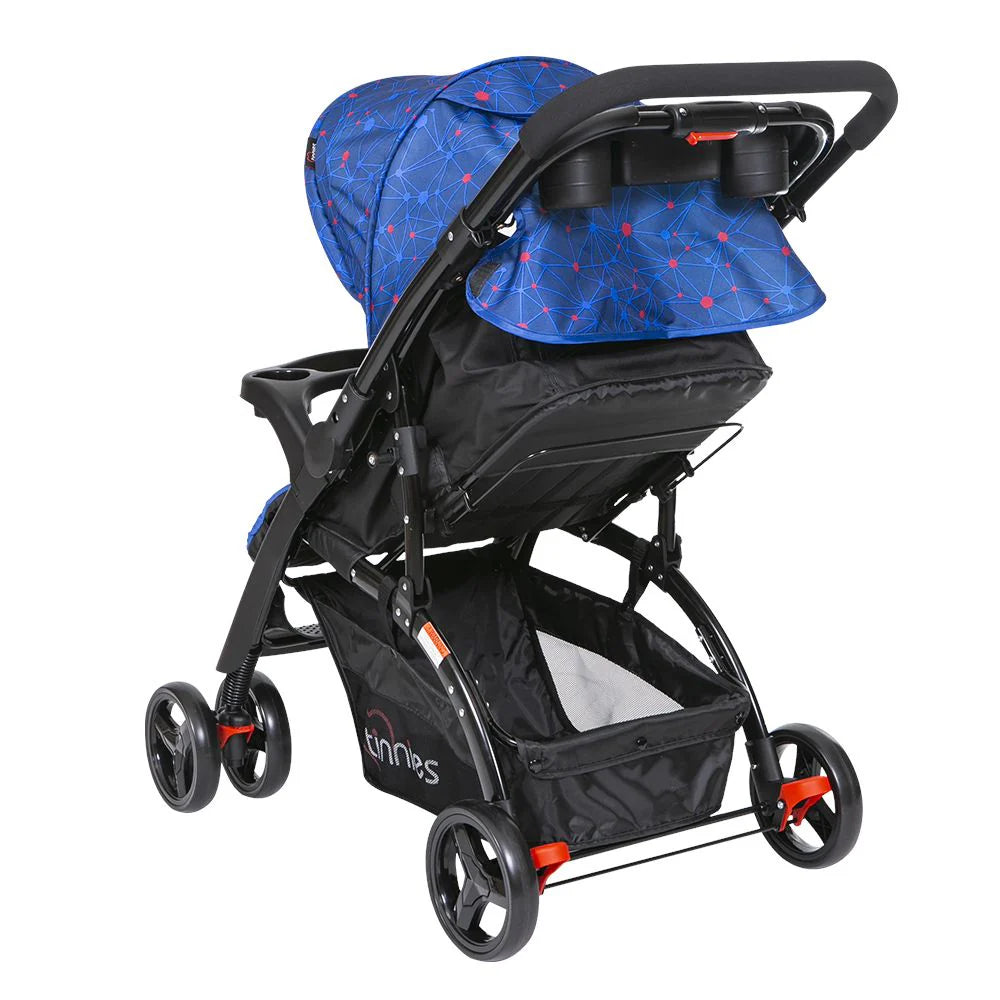 Baby Stroller Royal Blue – 3-Level Seat Adjustment & Cup Holders
