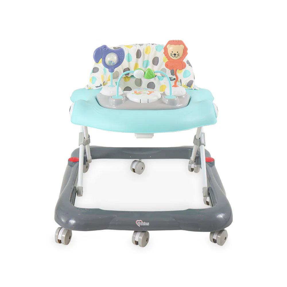 Baby Walker Blue – 8 Wheel – Padded Seat & Toy Tray
