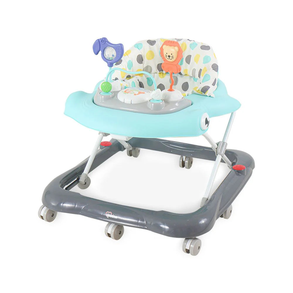 Baby Walker Blue – 8 Wheel – Padded Seat & Toy Tray