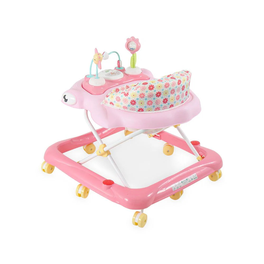 Baby Walker Pink – Padded Seat & Toy Tray