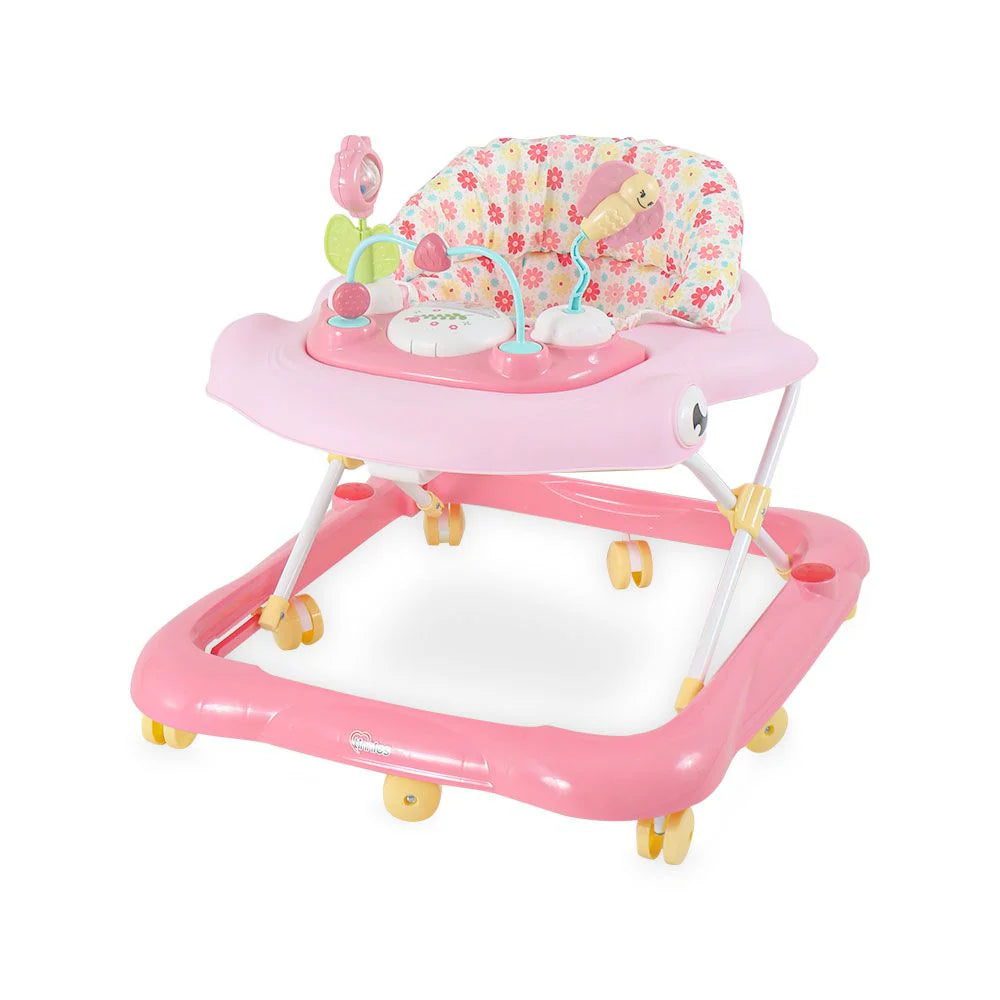 Baby Walker Pink – Padded Seat & Toy Tray