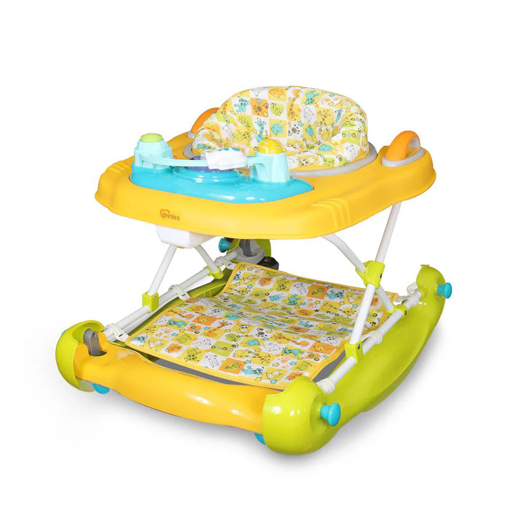 Baby Walker Yellow – Foldable with Sound Toy Tray