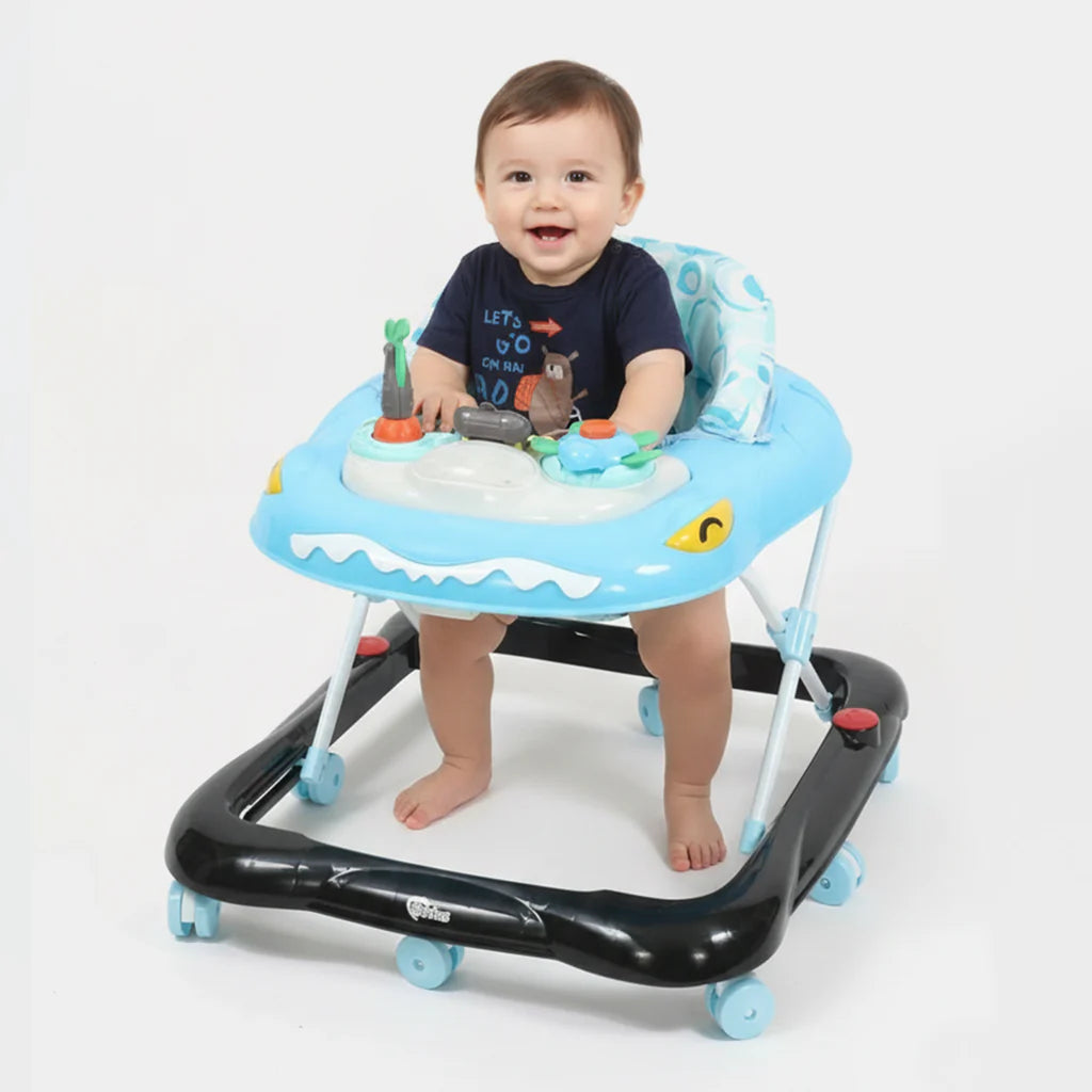 Baby Walker with Removable Toy Tray – Blue