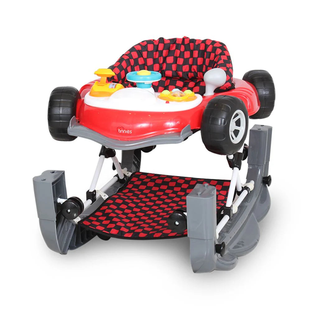Baby Walker with Rocking – Red & Black Car Shape