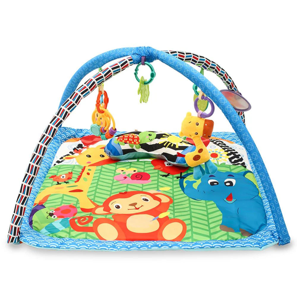 Green Baby Play Mat – Linkable Toys (0–12 Months)