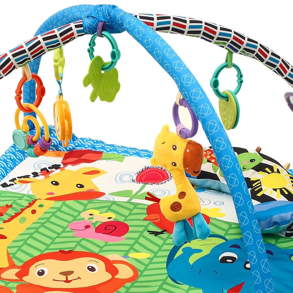 Green Baby Play Mat – Linkable Toys (0–12 Months)