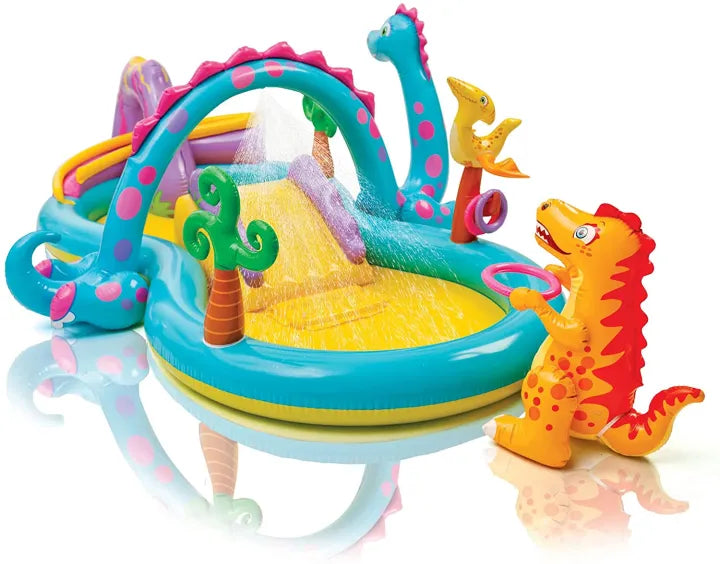 INTEX Inflatable 119X90X44 Dinoland Play Center – 9 Foot 11 Inch × 7 Foot 6 Inch × 3 Foot 8 Inch