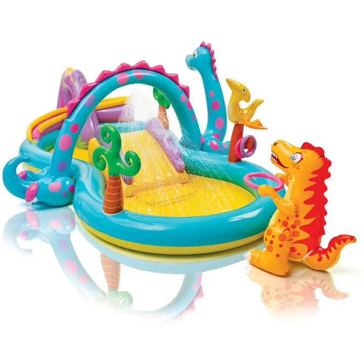 INTEX Inflatable 119X90X44 Dinoland Play Center – 9 Foot 11 Inch × 7 Foot 6 Inch × 3 Foot 8 Inch