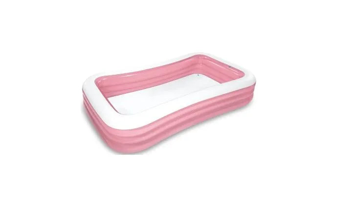 INTEX Inflatable 120X72X22 Pink Rectangular Pool – 10 Foot × 6 Foot × 1 Foot 10 Inch