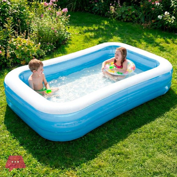 INTEX Inflatable 120X72X22 Rectangular Pool – 10 Foot × 6 Foot × 1 Foot 10 Inch