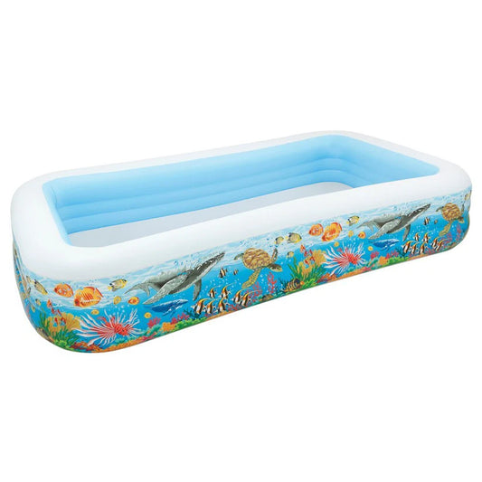 INTEX Inflatable 120X72X22 Tropical Reef Family Pool – 10 Foot × 6 Foot × 1 Foot 10 Inch