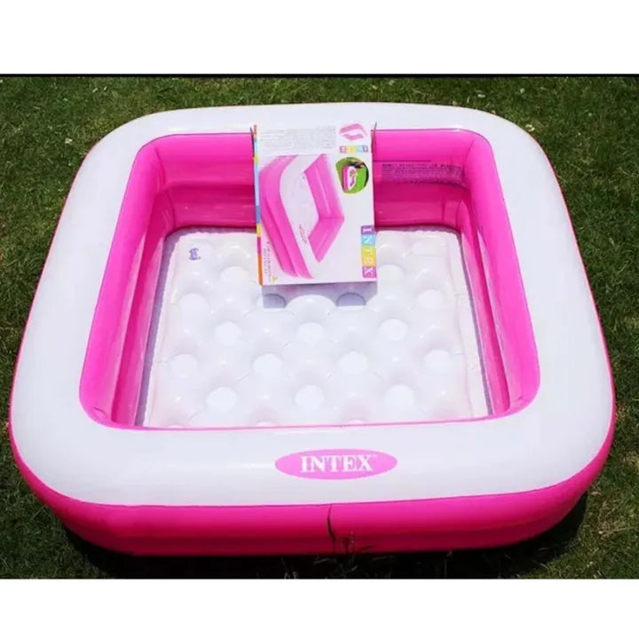 INTEX Inflatable 34X34X10 Play Box Pool – 2 Foot 10 Inch × 2 Foot 10 Inch × 10 Inch