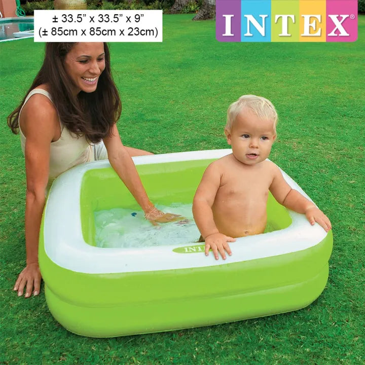 INTEX Inflatable 34X34X10 Play Box Pool – 2 Foot 10 Inch × 2 Foot 10 Inch × 10 Inch