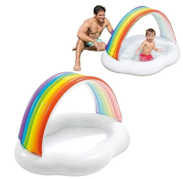 INTEX Inflatable 56X47X35 Rainbow Pool – 4 Foot 8 Inch × 3 Foot 11 Inch × 2 Foot 11 Inch